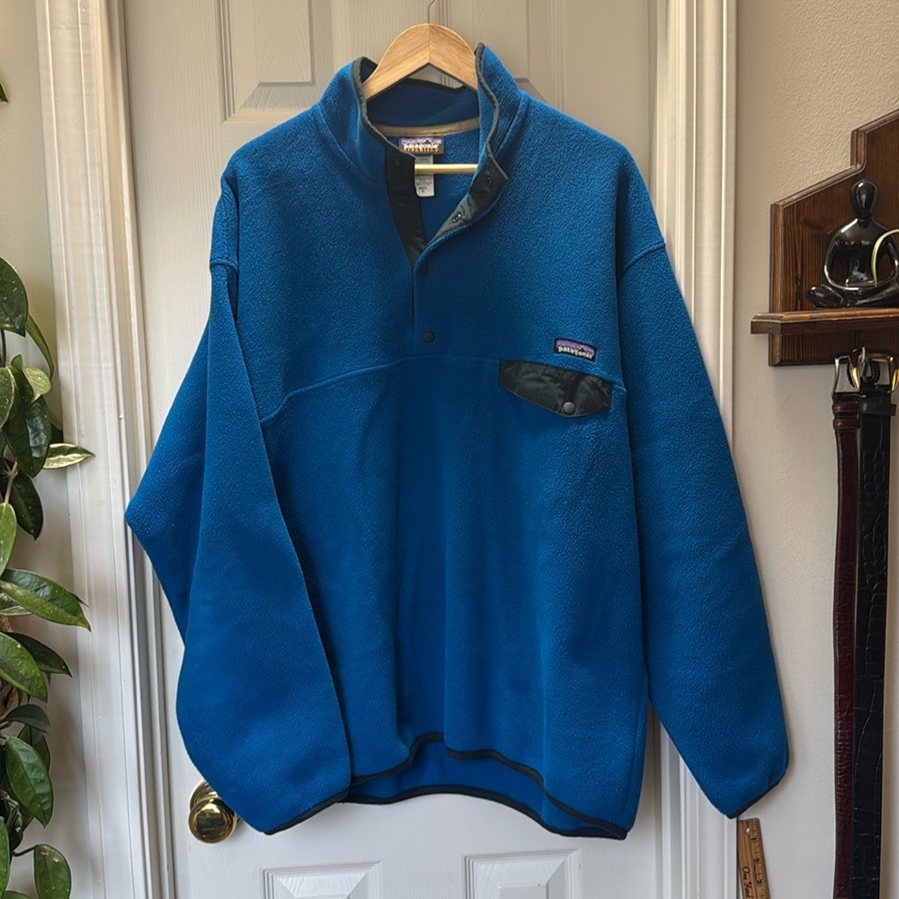 Patagonia Men's Synchilla® Snap-T® Fleece Pullover Royal Blue Size XL